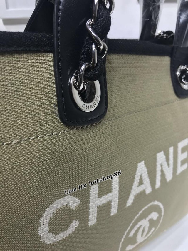 CHANEL女包 A66941 早春新款 牛仔帆布女士休閒購物袋 Chanel單肩沙灘包 香奈兒手提袋 djc1222